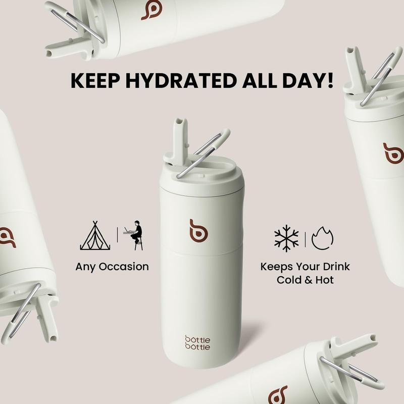 Insulated Water Bottle 500ML with Straw - Perfect for On-The-Go Hydration 5