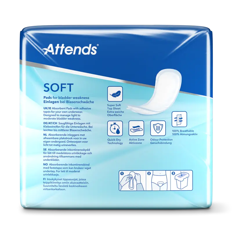Attends Soft 4 Super Incontinence Pads 2