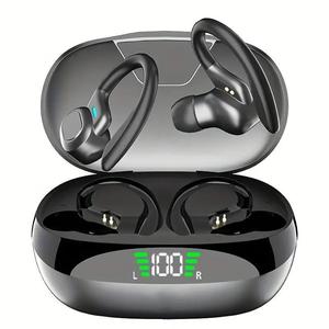 Valentine's Day Gift, Ear Hook Wireless Headphone, HiFi Stereo Music Earphone, BT Earphone with Digital Display Case, Noise Cancelling Headphones, Wireless Earbuds, Electronic Audio Accessories