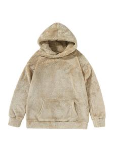 Men's Solid Pocket Drop Shoulder Thermal Lined Hoodie, Loose Casual Long Sleeve Hooded Sweatshirt for Fall & Winter, Men's Clothes for Daily Wear