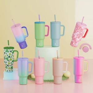 40oz Vacuum Flask, Stainless Steel Water Bottle with Handle, Large Capacity Drinking Cup for Home Office Outdoor Camping