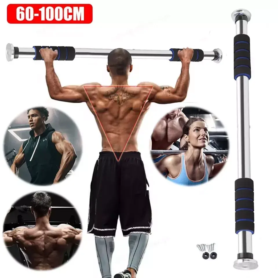 Pull Up Bar for Doorway, Adjustable Chin Up Bar for Home Gym, No Drill Installation, Portable Fitness Equipment for Upper Body Workouts, Strength Training, Core Exercises, Pull-Ups, Chin-Ups, Full Body Workouts, Durable & Space Saving Gym Equipment