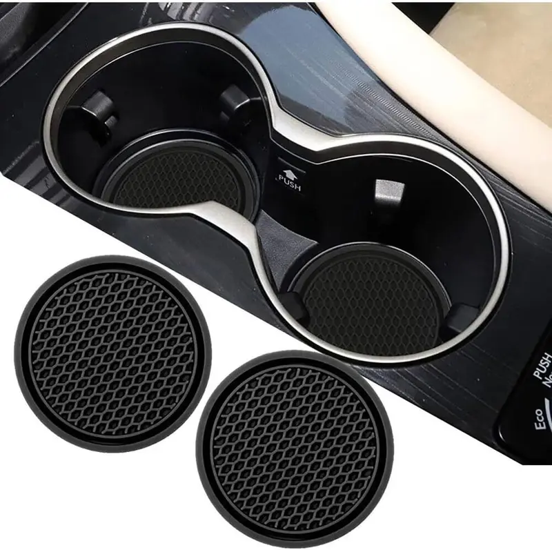 Car Coasters 2pcs Anti Slip Insert Pads for Car Auto Cup Holder - Universal Fits Most Cups viral 2