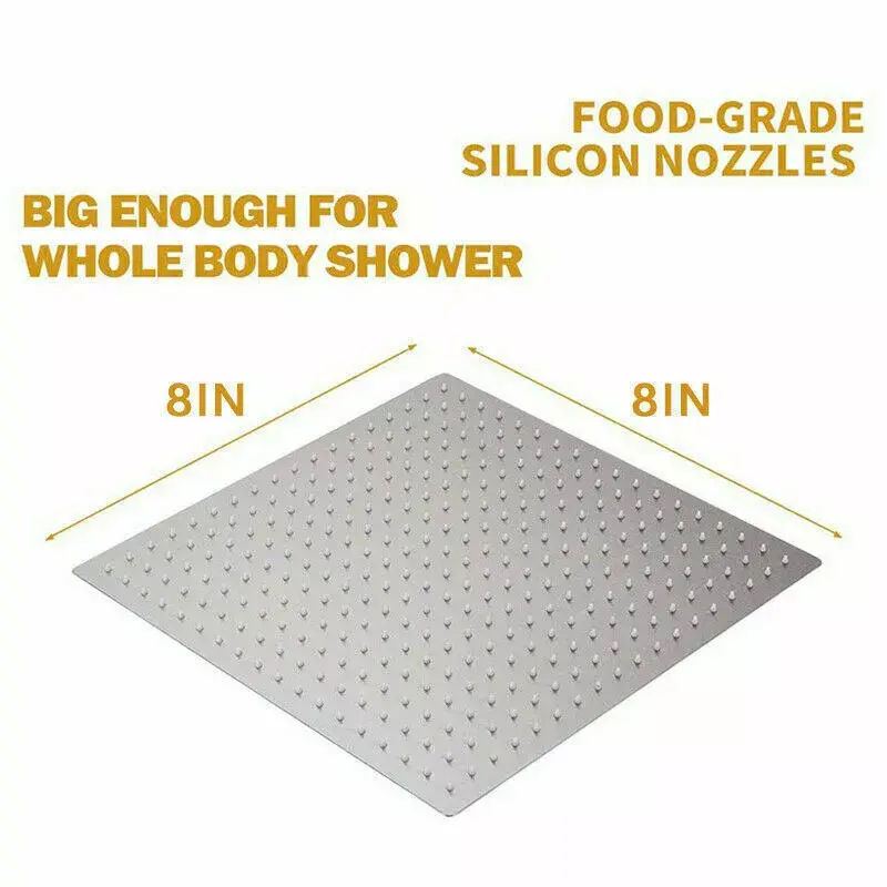 High Pressure Stainless Steel Shower Head Extension with Shower Arm 1