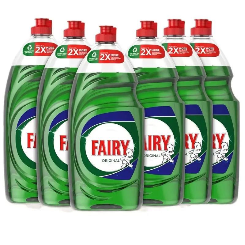 Fairy Original Washing Up Liquid, 6 x 900ml - Household Cleaner Cleaning Set
