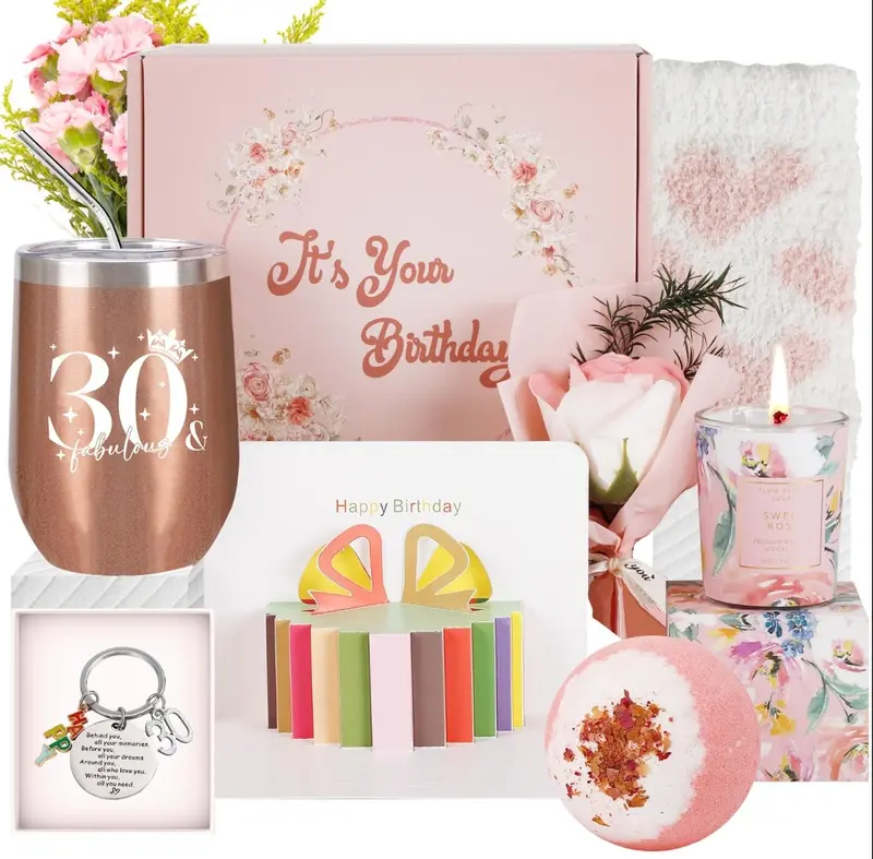 Birthday Gifts for Women, Gifts for Her, Mum, Best Friends, Sister, Wife, Girlfriend, Happy Birthday Hamper Gift Set for Women, Birthday Gift Ideas, Unique Gift Basket Birthday Presents for Women  Any Age 18th Birthday 30th Birthday 1