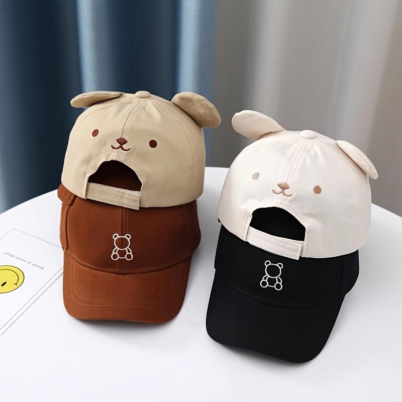 Product Introduction of A&H      1pc Embroidered Little Bear Baseball Cap - A Versatile Choice for Boys and Girls, Ideal for Summer Beach Trips. 1