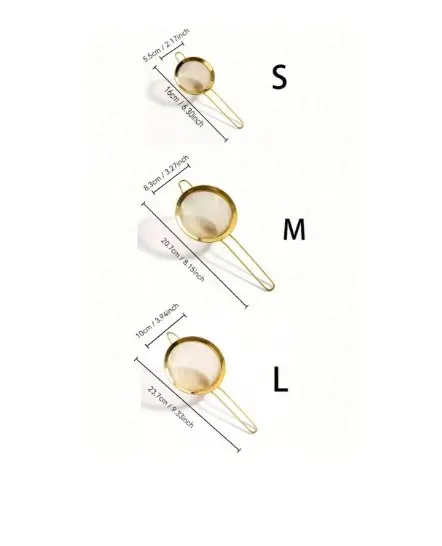 3pcs Stainless Steel Fine Mesh Tea Strainer With Handle  Style Matcha Powder Sifter... 5