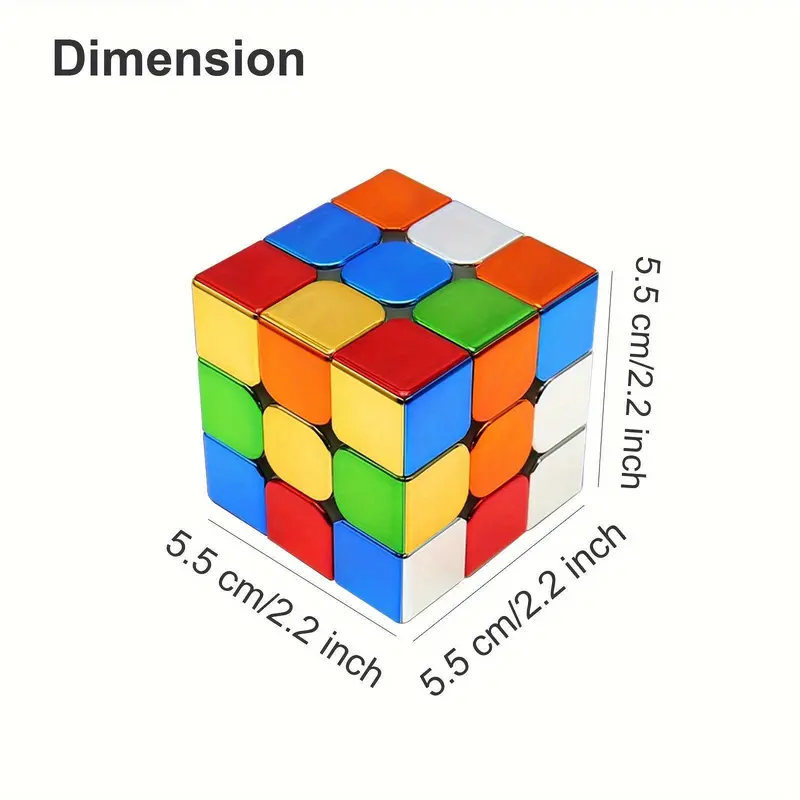 [Mirror Surface Speed Cube] 3x3 Mirror Surface Speed Cube - Original Stickerless Magic Cube - Shiny Puzzle Game and Brain Teasers Toy 2