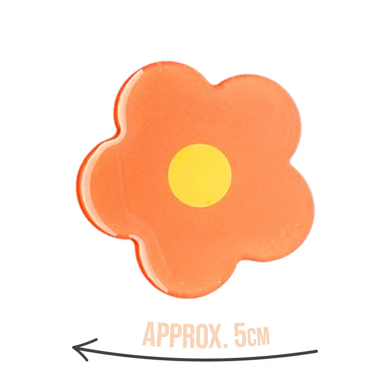 Orange Flower Power Kindle Grip Pop Holder & Stand 2