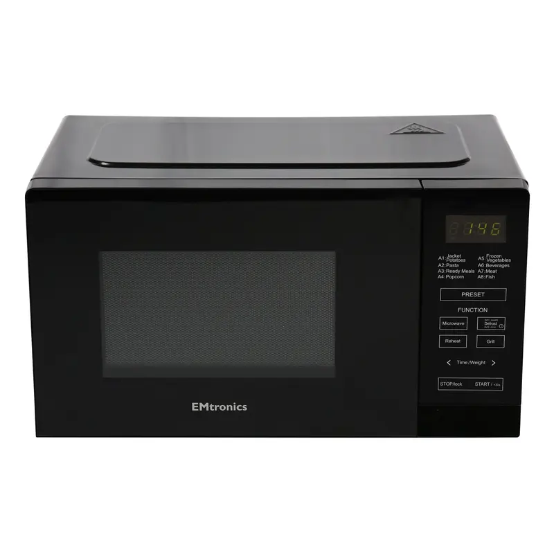 EMtronics 20 Litre Microwave 700W with Grill - Black 4