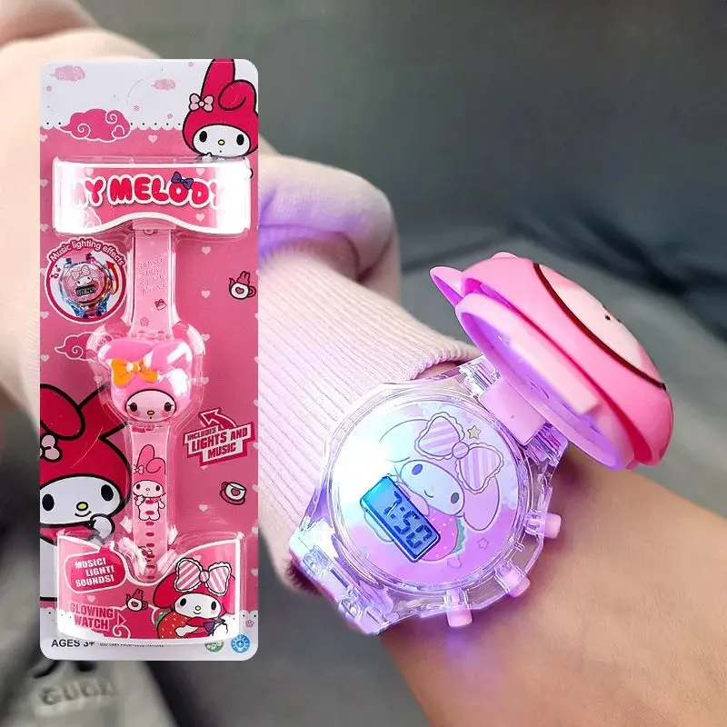 Kawaii Sanrio Kuromi Watch – Cute Cinnamoroll & Hello Kitty Music Silicone Strap Wrist Watch for Kids, Perfect Birthday Gift 1