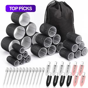 Hair Curlers & Clips Set, Hair Curling Rods, 48pcs/set Including 24 Rollers & 24 Clips, Heatless Hair Styling Tools for Long Medium Short Hair, Hair Styling Kit, Haircare, Home Hair Kit #TOP PICKS