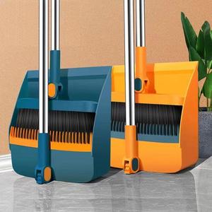 Long Handle Rotatable Broom & Dustpan Set, 1 Set Efficient Floor Cleaning Tool with Comb Tooth for Hard Floors, Perfect for Home, Kitchen, Bedroom, Office, and Outdoor, Home Essentials