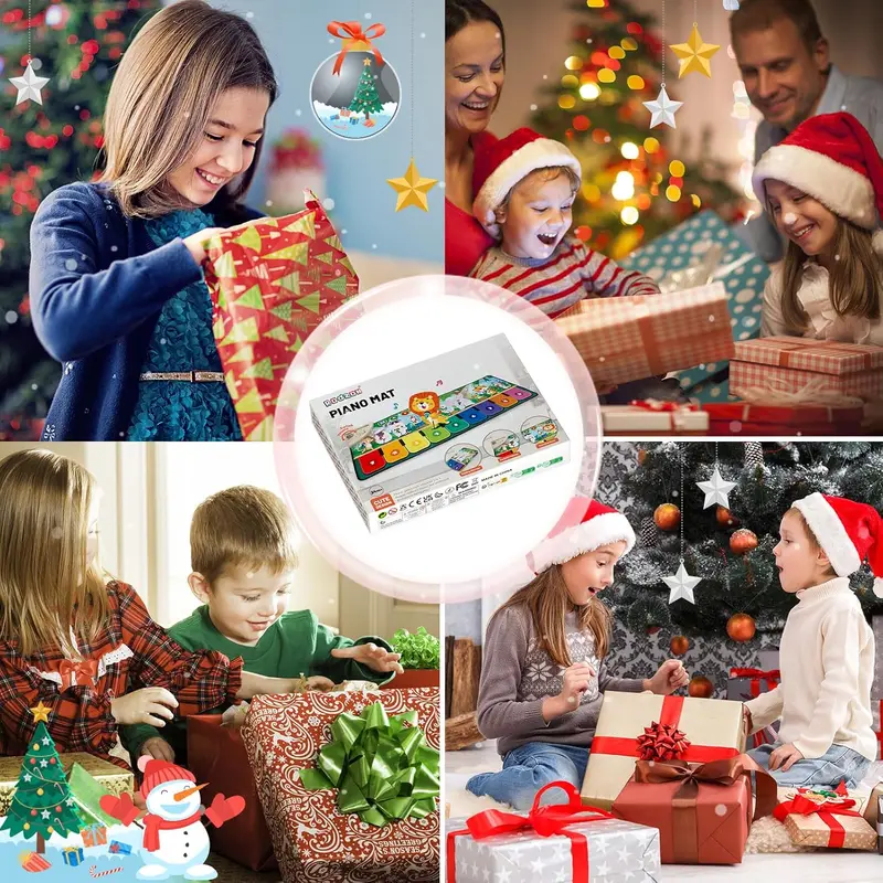 Rodzon Toys for 1-4 Year Old Boys Girls, Musical Play Mat with 9 Piano Keyboard, Piano Dance Mat Built in 19 Sounds & Recording Function for Toddlers Infant Kids Birthday Gifts Present Early Education 6