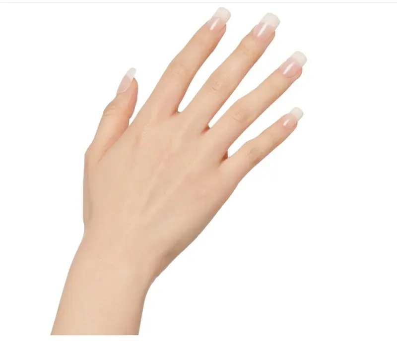 KISS Salon Acrylic French Nude Collection, Cashmere, Medium Length Nude Fake Nails, Includes False Nails, Nail Glue, Nail File, and Manicure Stick, 28 Count (Pack of 1) 4