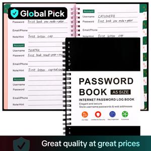 Password Book with Alphabetical Pages, 1 Count A5 Password Logbook, Internet Website Password Keeper, Planner Notebook, Personalized Logbook for Secure Data Management, Functional Workbook Journal