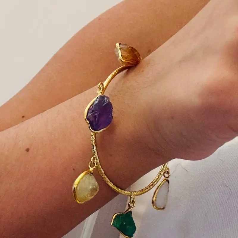 Memeebeau Daisy Stone Bracelet with Stone Detail for Women 3