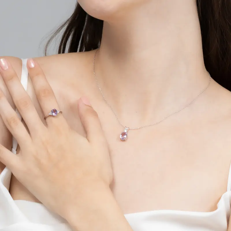 Complete Set - Amethyst Jewellery Set in Sterling Silver 5