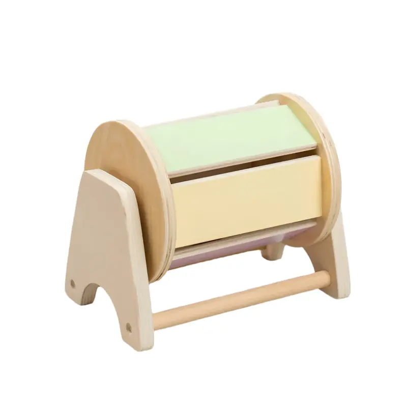 Innoplay Montessori Wooden Textile Drum 0