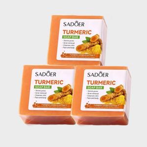 Turmeric Manual Soaps, 3 Counts Deep Cleansing Soaps, Moisturizing Soaps For Face & Body, Body Wash & Soaps For Women & Men