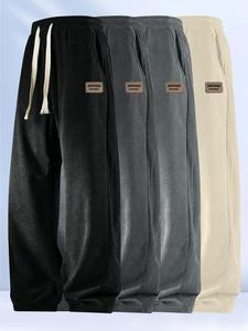 Men's Solid Color Corduroy Pants, Casual Comfy Straight Leg Trousers for Spring & Fall, Men's Bottoms for Daily Wear