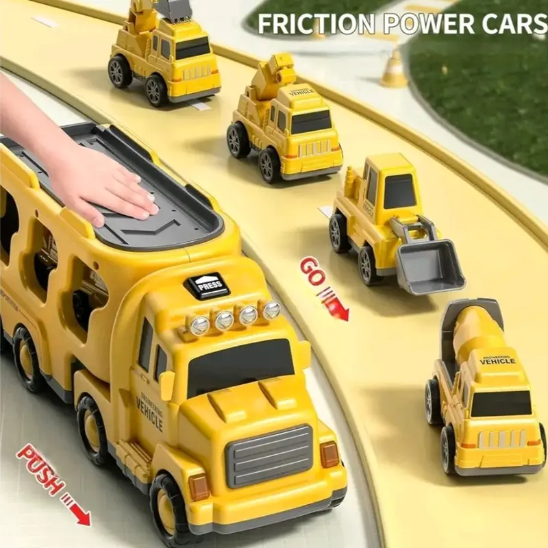 Toy Engineering Truck with Pull Back Cars - Classic & Novelty Toy Vehicles 4