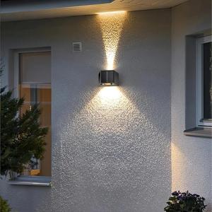 Solar Powered LED Wall Mounted Light, 1 Count Adjustable Lighting Range Wall Lamp, Outdoor Garden Patio Ambient Light, Modern Villa Landscape Light
