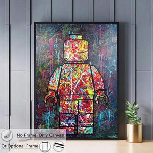 Creative Graffiti Pattern Canvas Wall Art without Frame, Modern Wall Art Poster, Wall Decor for Home Living Room Bedroom Office School