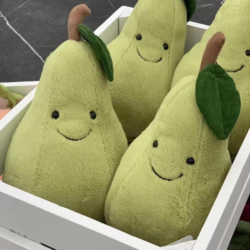 Peach Pear Cherry Plush Doll Smiling Face Fruit Series Home Bedroom Decoration Pet Interactive Toy Birthday Gift 2