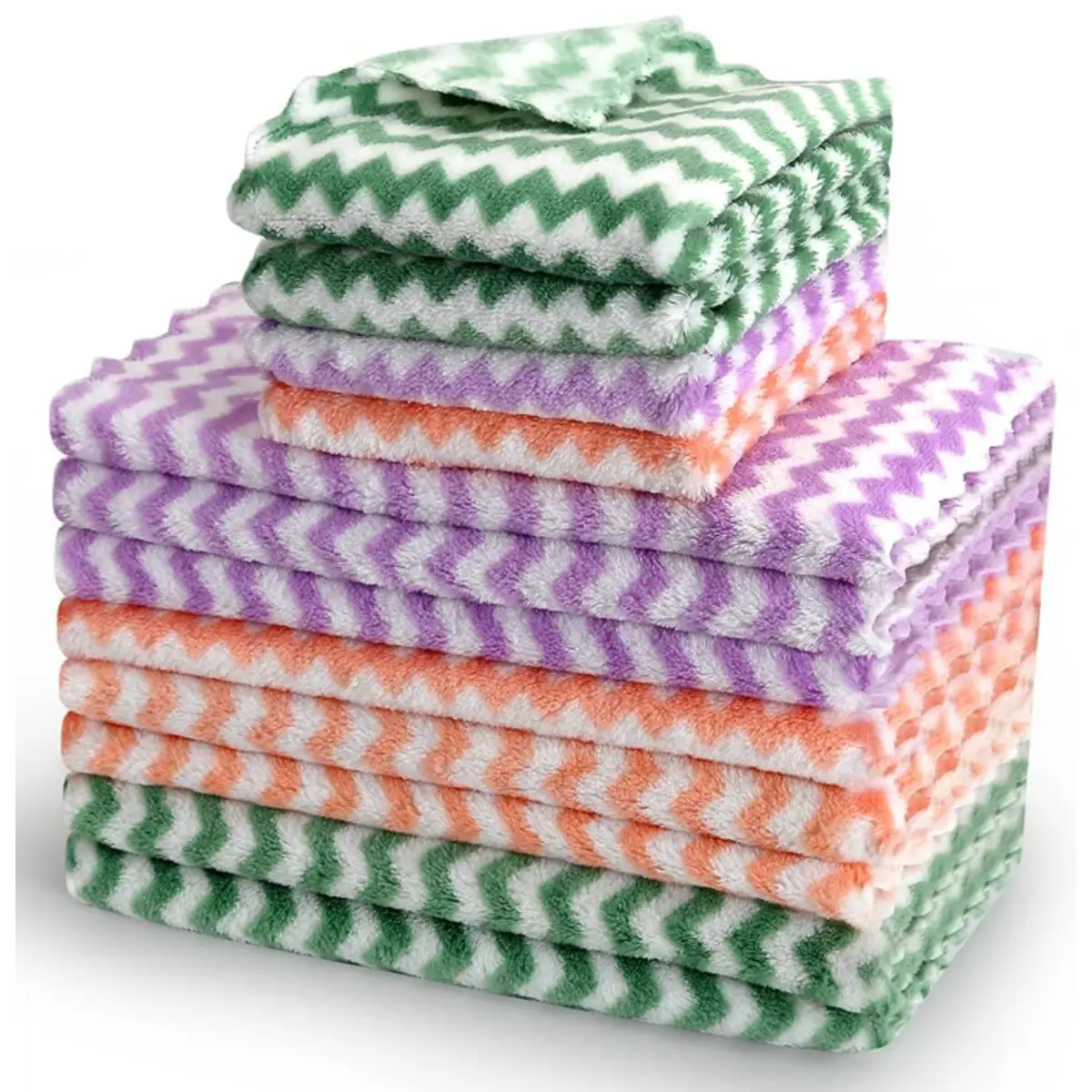 Microfiber Cleaning Cloth,12 Pack Dish Cloths,10x10 Inches Dish Towels,Super Soft and Absorbent Kitchen Dishcloths,Fast Drying Microfiber Kitchen Towels,Cotton Dish Rags(Mix Color)