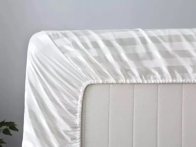 Luxury Soft Stripe Fitted Sheet Extra Deep 40cm 600 Thread Count 100% Egyptian Cotton Cozy Elasticated Bed Cover Double Super King Bedding Size 8
