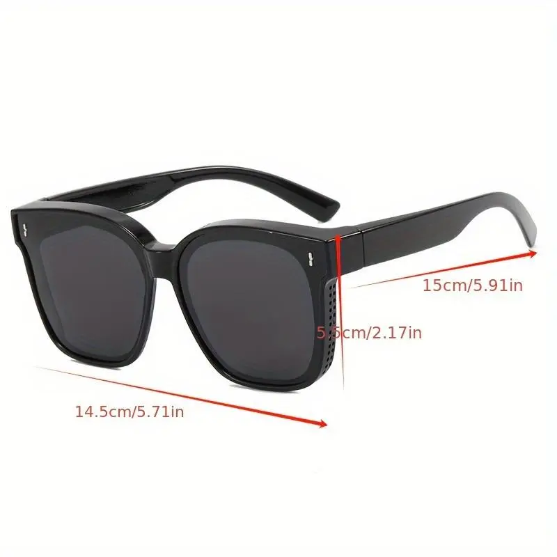 Polarized Square Fit Over Glasses For Women And Men, Plastic Hinges, Perfect For Driving, Beach, Travel, And Fashion 5