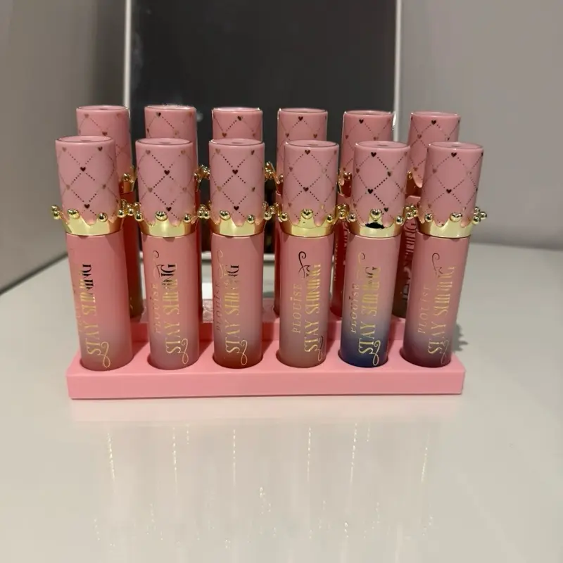 Lip Gloss Stand - 3D Printed Pink - Makeup, Glossy, Lipstick, Cosmetic 3