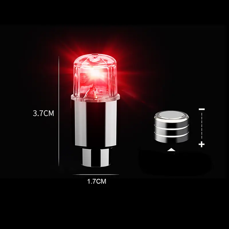 4/8/24x LED Wheel Tire Air Valve Stem Caps Neon Light For Motor Bike Car Bicycle 6