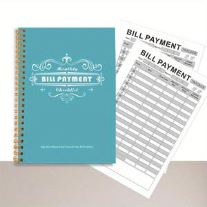 Monthly Bill Payment Tracking Planner, 1 Count 50 Sheets Financial Organizer Notebook with Checklists, Payment Records Notebook