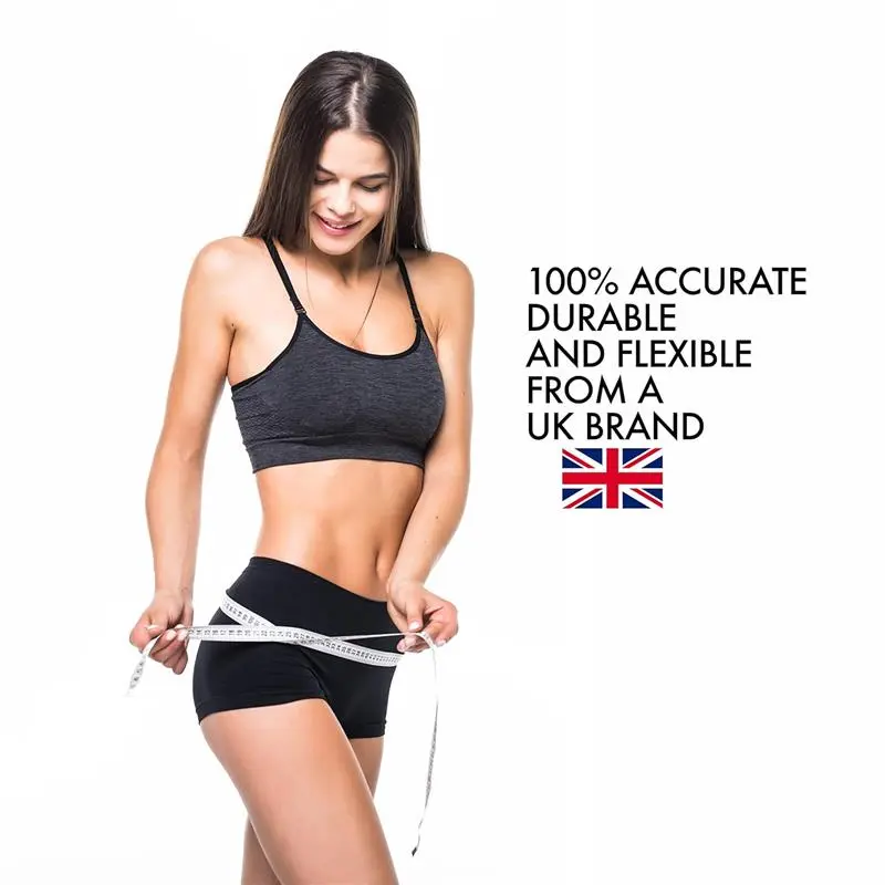 Dual-Sided Body & Waist Measuring Tape with BMI App & eBook, 150 cm/60 inch, Flexible Fiber Glass for Sewing & Fabric 2