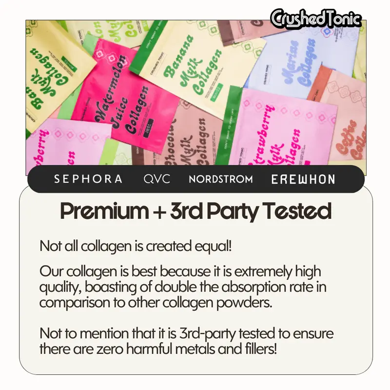 Banana Milk Korean Collagen - Marine Collagen - Hydrolyzed Halal & Kosher Collagen - Gluten Free GMO Free - Beauty Protein Powder 6