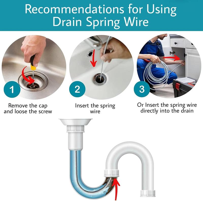 Product Introduction of 3M Heavy Duty Drain Unblocker - Fast Acting Pipe Cleaner, Flexible Sink Snake & Toilet Plunger for Clogged Drains - UK Home Essential 39