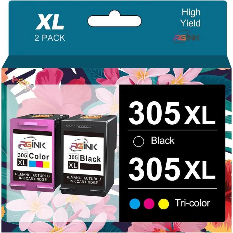 305 Ink Cartridges Black and Colour, 305 XL Ink Cartridges Replacement for HP DeskJet 2700 2710 2720 2722 2800 2810e 2820 Plus 4100 4120 4130 Envy 6000 6010 6020 6030 6032 Pro 6400 6430 6432 4