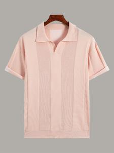 Men's Solid Color Polo Shirt, Regular Fit Casual Short Sleeve Collared Top for Summer, Fashion Men's Clothes for Daily Wear, Tropical