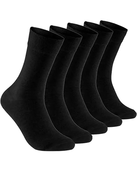0-Pack Plain Mens Socks - Comfortable Charcoal, Navy & Black Socks for Men - Smart Dress Look - Suitable for Work and Casual Wear - Cotton Rich, Breathable, Stain Resistant and Durable Menswear Beige 4