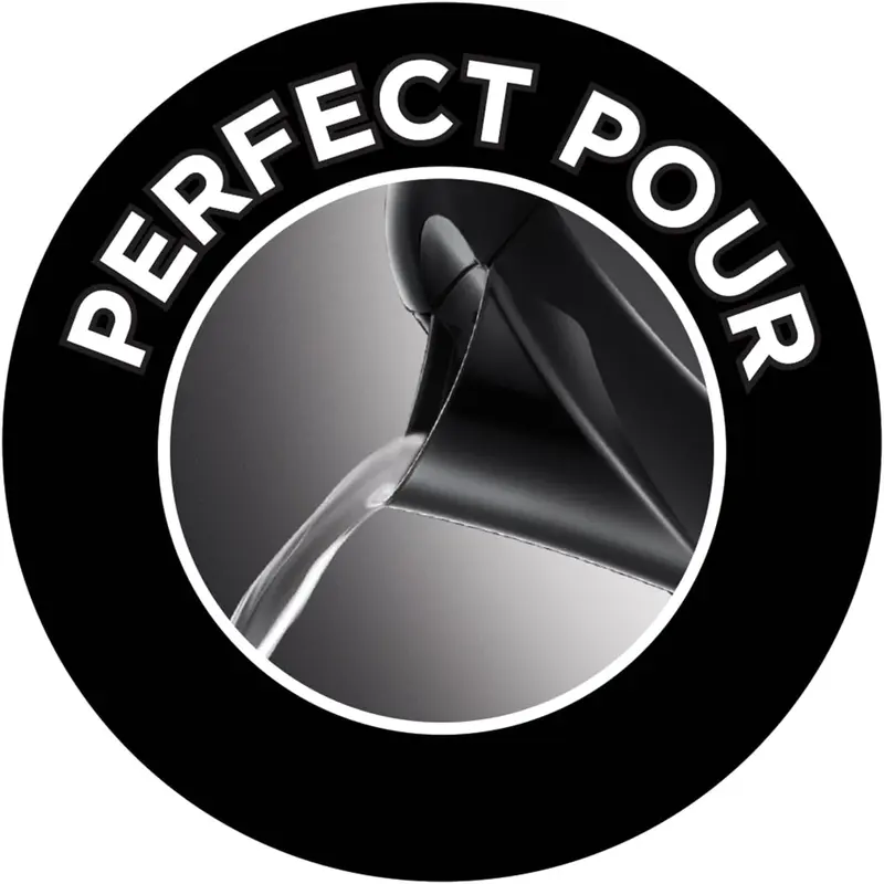 Russell Hobbs Textures Electric 1.7L Cordless Kettle (Fast Boil 3KW, Black premium plastic, matt & high gloss finish, Removable washable anti-scale filter, Push to open lid, Perfect pour spout) 21271 4