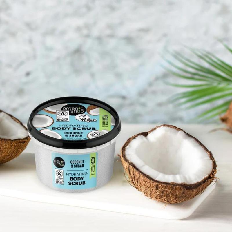 Organic Shop 250ml Body Scrub Hydrating Coconut 4