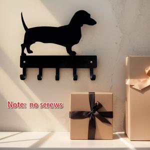Dachshund Design Wall Hook, 1 Piece Wall Mounted Storage Hook for Home Kitchen Bathroom, Wall Decor Supplies