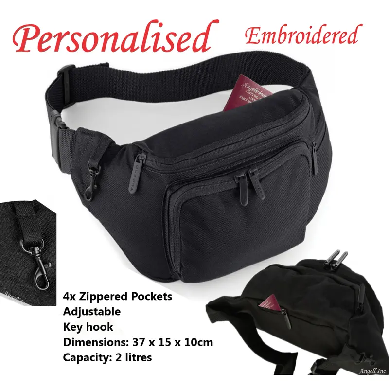 Personalised Name DOG WALKING Bum Bag Pet Treats Training Waist Belt Lead Gift 1