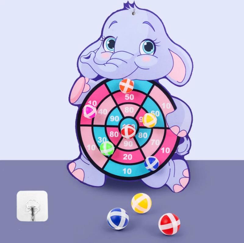 Child Montessori Toys for Kids 2 to 4 Years Old Cartoon Animal Dart Board Sticky Ball Family Interactive Educational Toys Baby 1