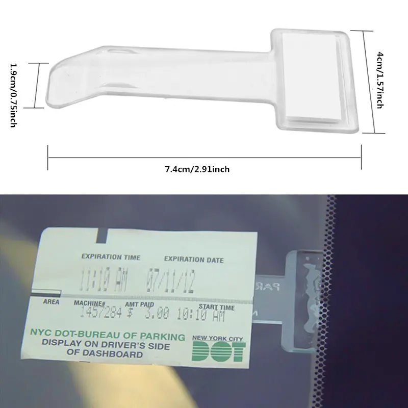 Transparent Car Vehicle Parking Ticket Receipt Permit Auto Fastener Card Bill Holder Clip Windshield Stickers Car Accessories 1