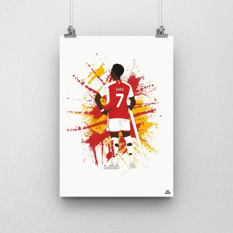 Bukayo Saka Print Arsenal football  Poster Wall Decoration 1