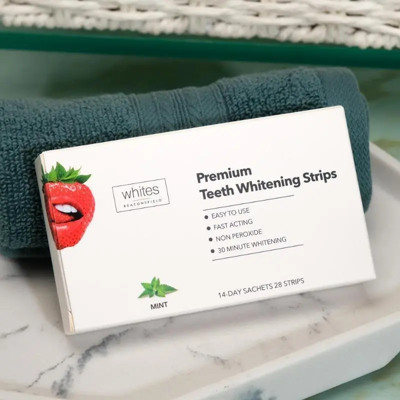 Teeth Whitening Strips, 28 Strips (14 Day Treatment) Non Peroxide, Sensitivity Free, Vegan